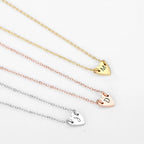 Gold Heart Letter Necklace