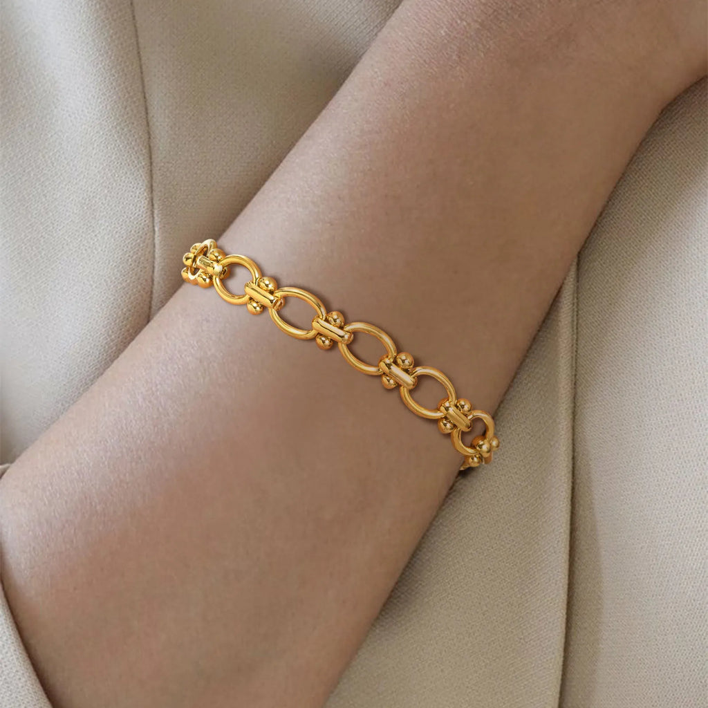 18K Gold Chunky Link Bracelet