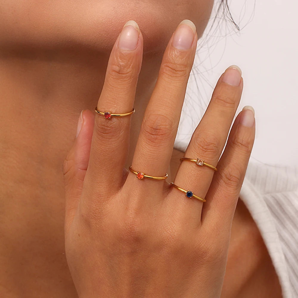 Zodiac Birthstone Ring
