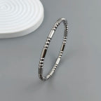 New stainless steel ball bead gold-plated bracelet, classic O-shaped silver bracelet for women, wedding party jewelry