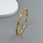 New stainless steel ball bead gold-plated bracelet, classic O-shaped silver bracelet for women, wedding party jewelry