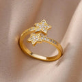 Double Star Zircon Ring