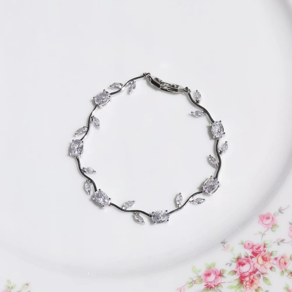 Tulip Flower Zircon Bracelet