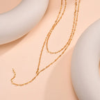 Gold Fringe Chain Necklace