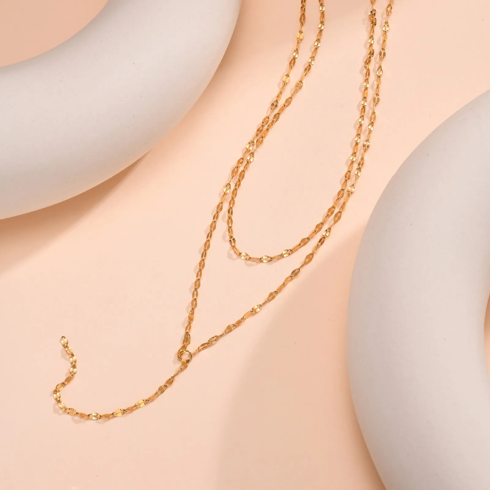 Gold Fringe Chain Necklace