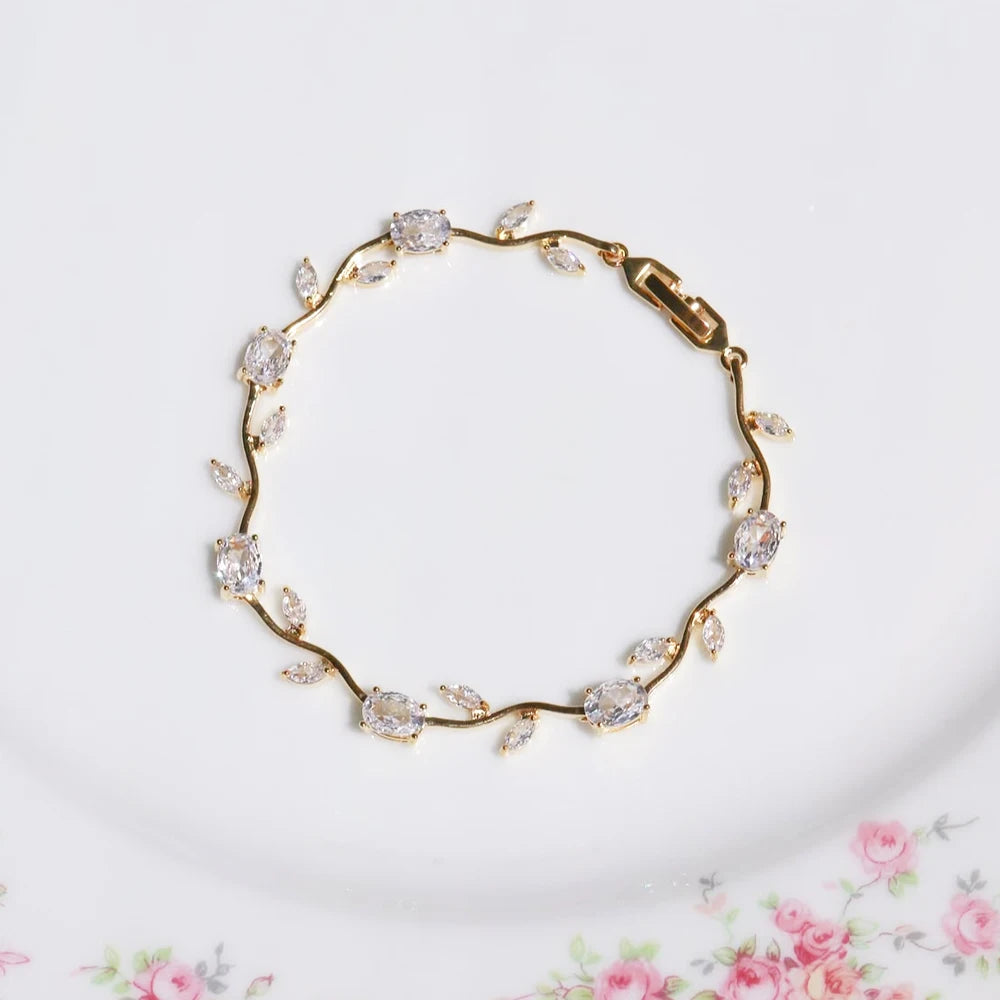 Tulip Flower Zircon Bracelet