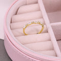 Horse Eye Crystal Gold Ring