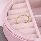 Horse Eye Crystal Gold Ring