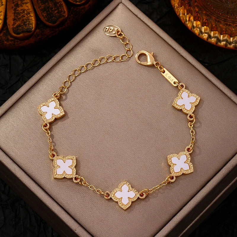 Gold Clover Bracelet