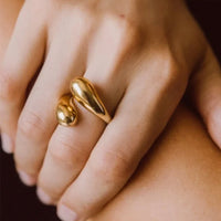 Gold Feather Ring