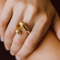 Gold Feather Ring