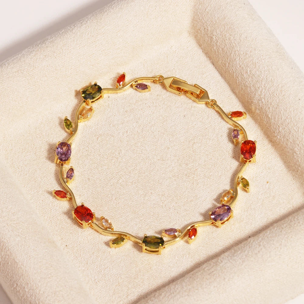 Tulip Flower Zircon Bracelet