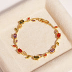 Tulip Flower Zircon Bracelet