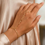 Gold Hand Chain Ring Bracelet