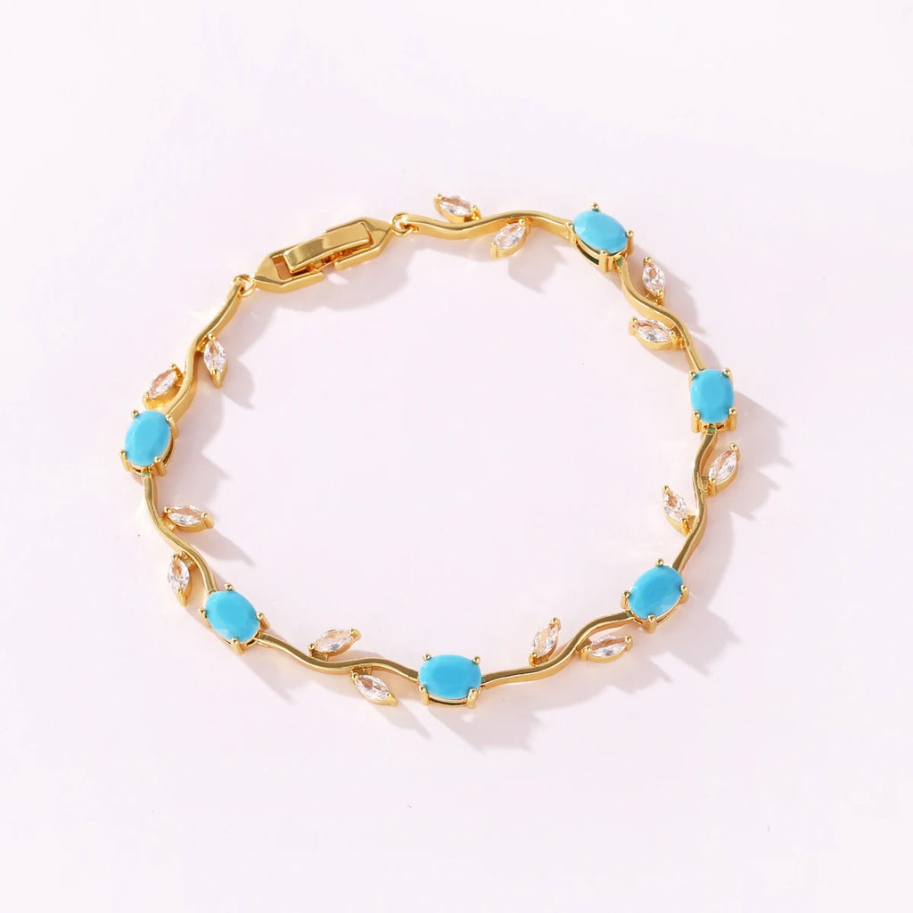 Tulip Flower Zircon Bracelet