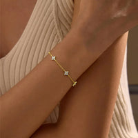 18K Gold Flower Bracelet