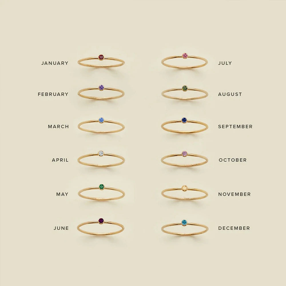 Gold Birthstone Ring