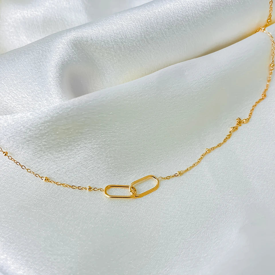Gold Paperclip Necklace