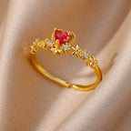 Zircon Heart Ring