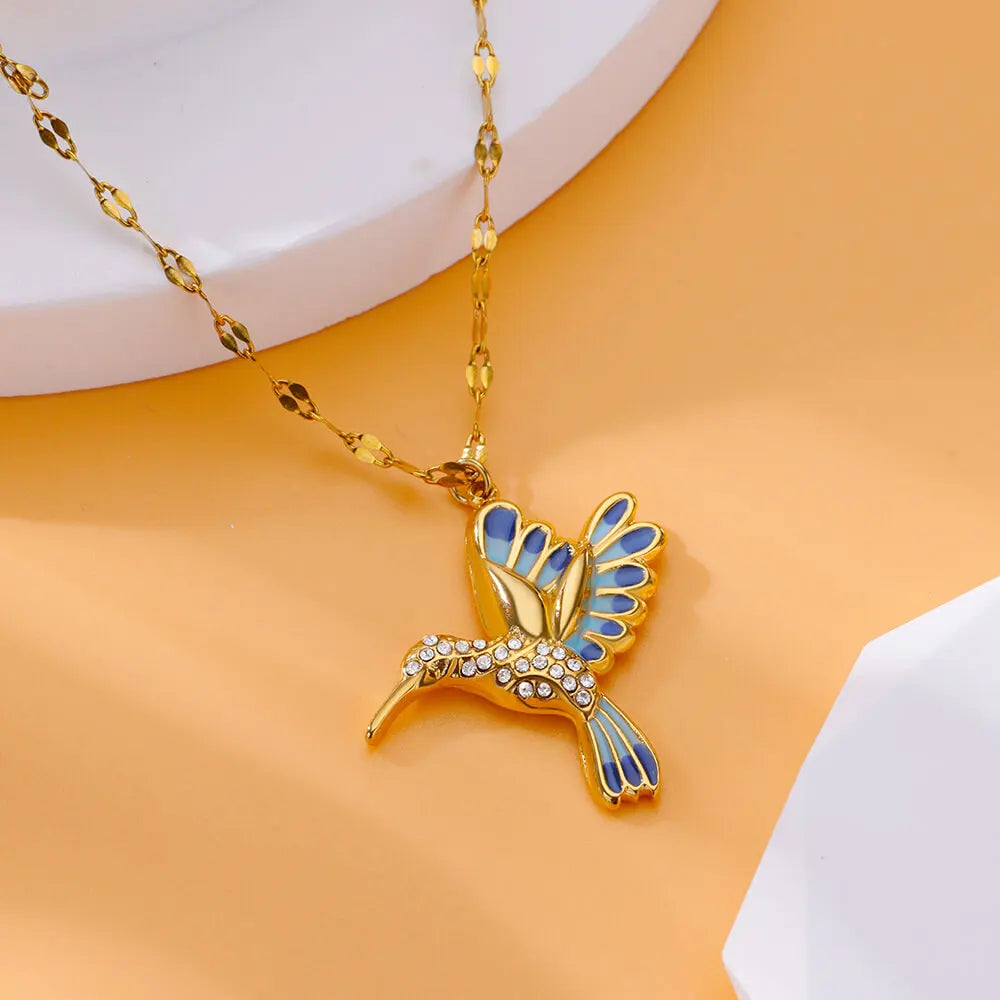 Colorful Birds Necklace – Stainless Steel