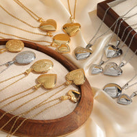 Floral Heart Locket Necklace