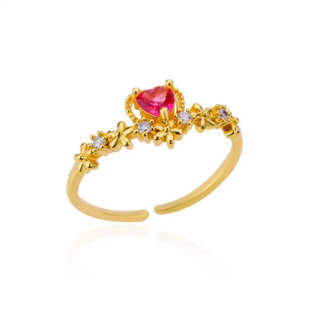Zircon Heart Ring