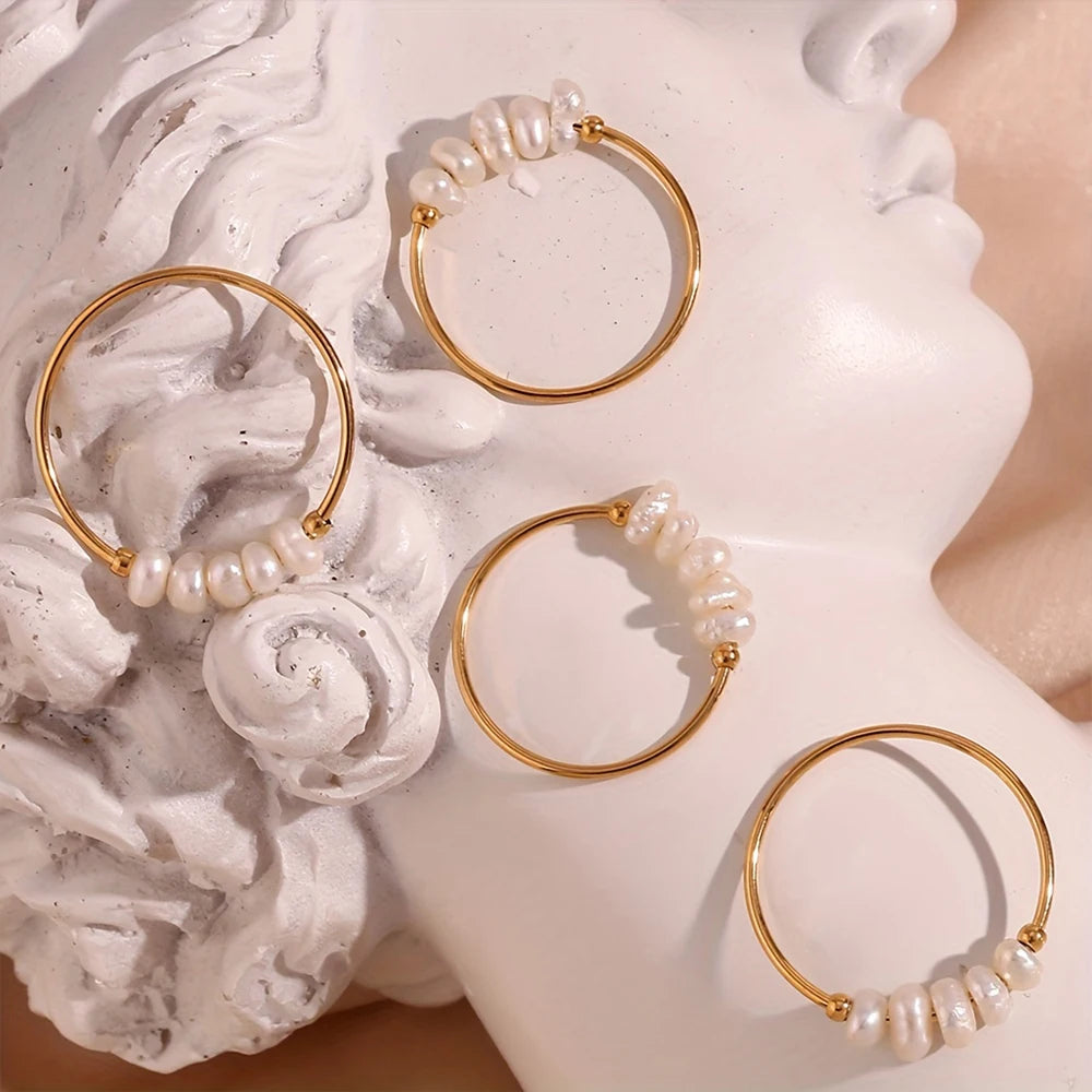Gold Pearl Ring