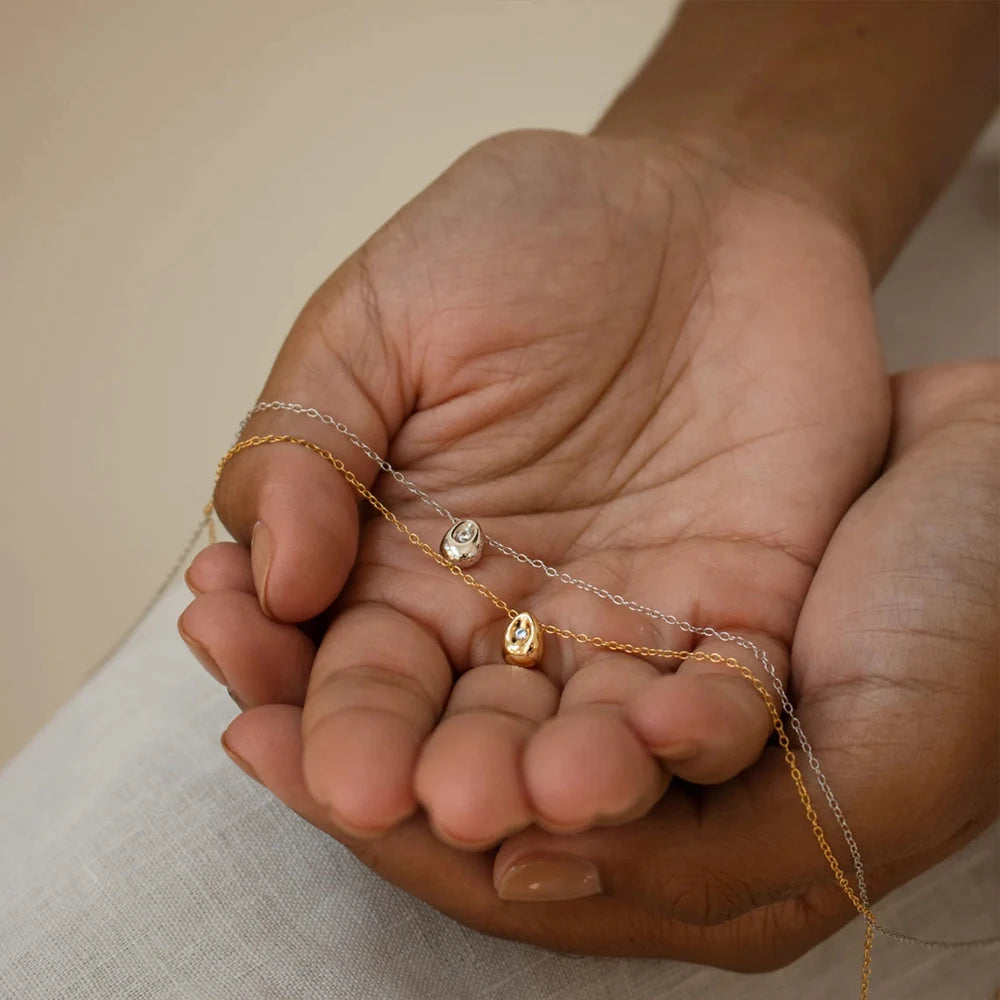 Gold Water Drop Necklace