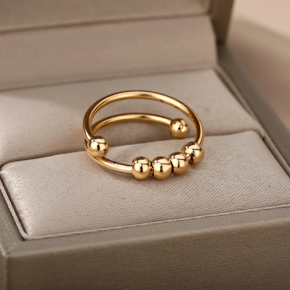 Gold Beads Ring
