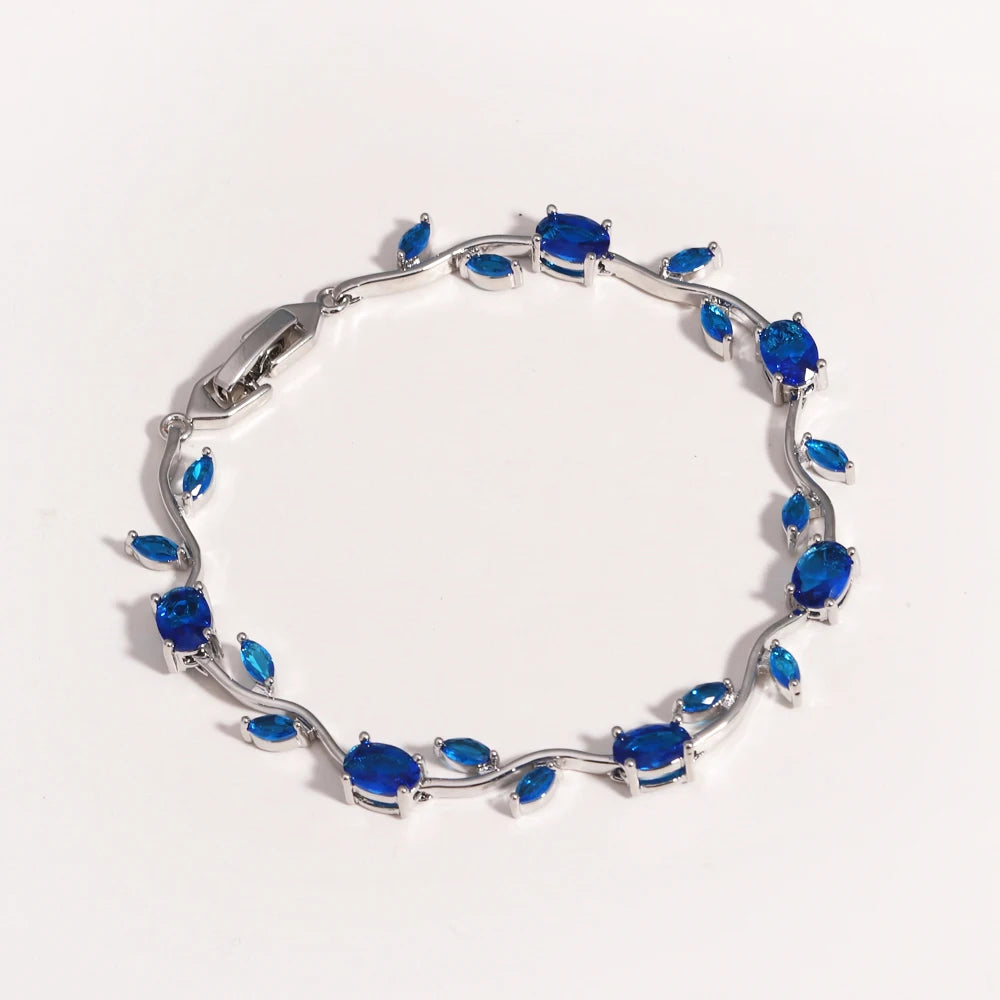Tulip Flower Zircon Bracelet
