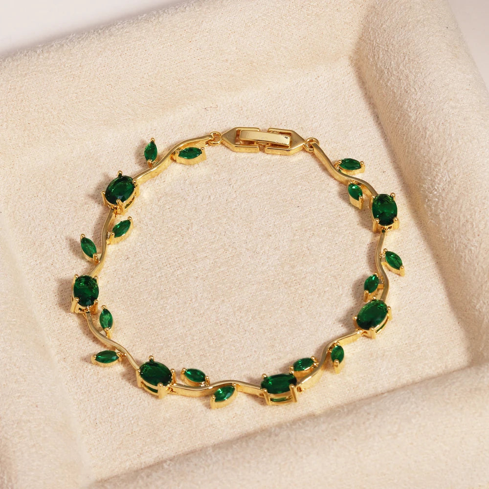 Tulip Flower Zircon Bracelet