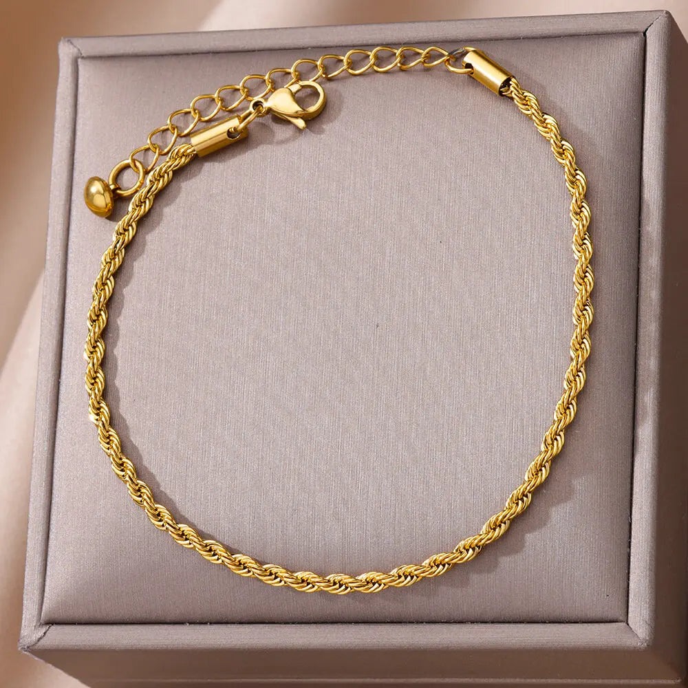 Gold Stainless Steel Anklet