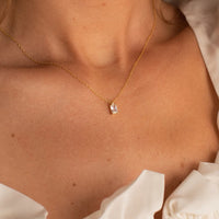 Gold Zirconia Pendant Necklace