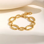 Elliptical Gold Bracelet