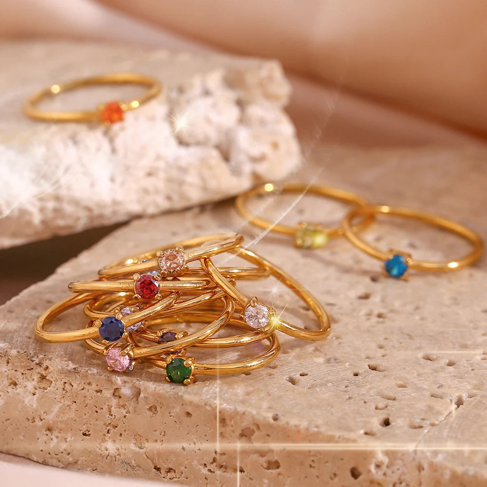 Zodiac Birthstone Ring