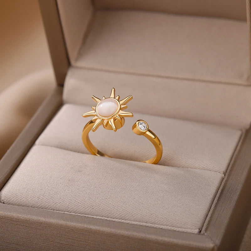 Sun Spinner Anxiety Ring