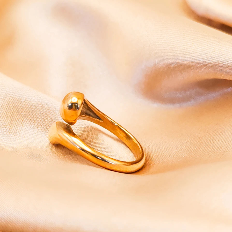 Gold Feather Ring