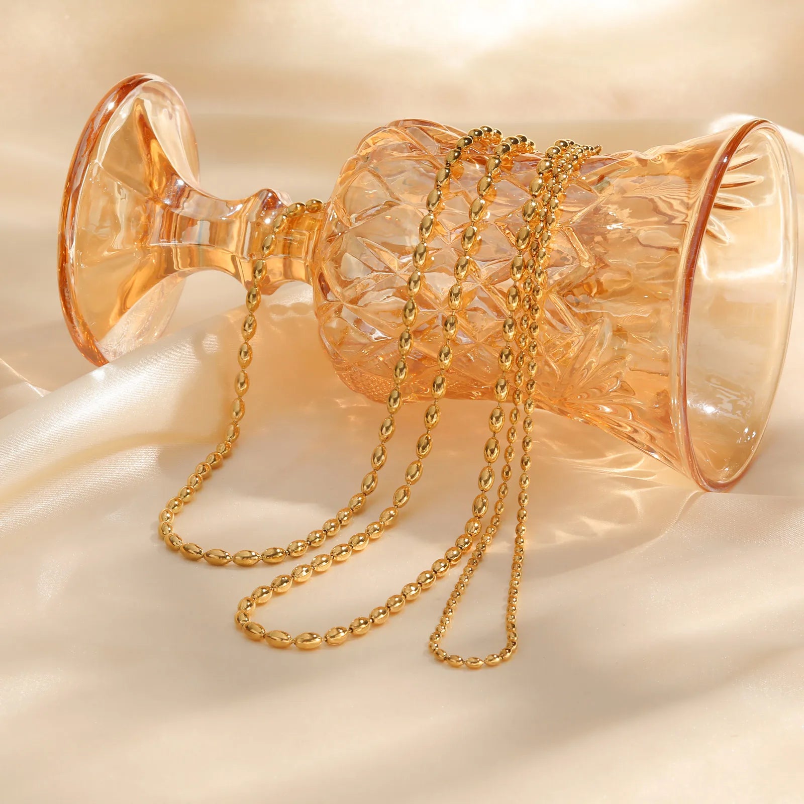Gold Beads Chain Choker