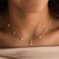 Gold Flower Zircon Necklace