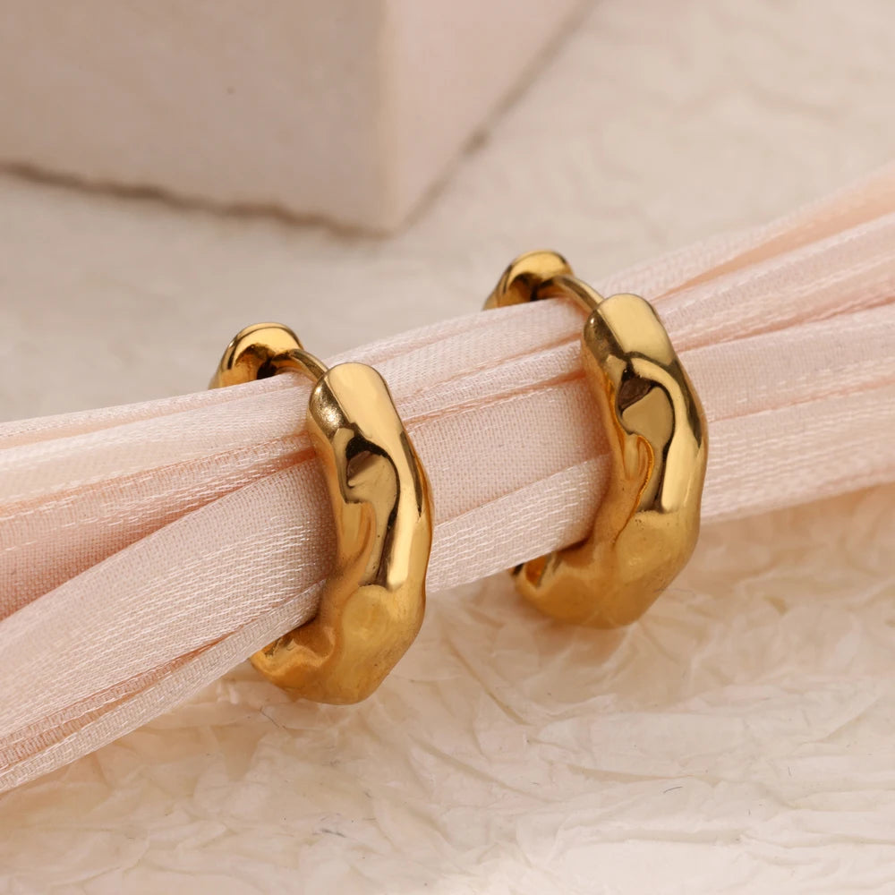 Gold Geometric Hoop Earrings