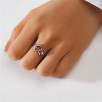 Purple Zircon Open Ring