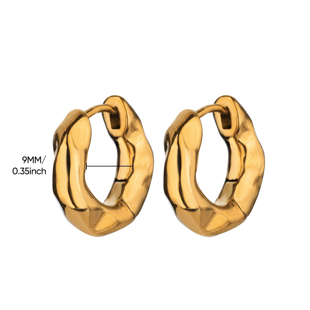 Gold Geometric Hoop Earrings