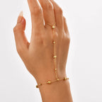 Gold Hand Chain Ring Bracelet
