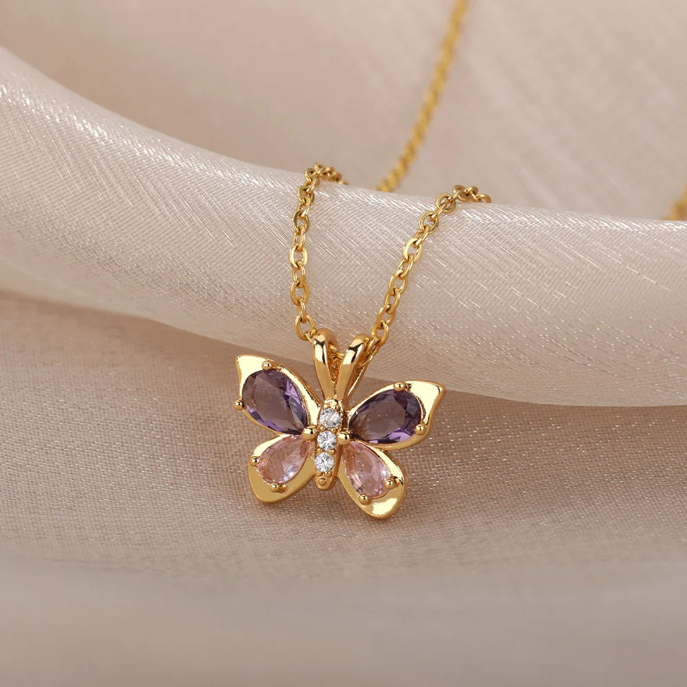 Butterfly Crystal Necklace