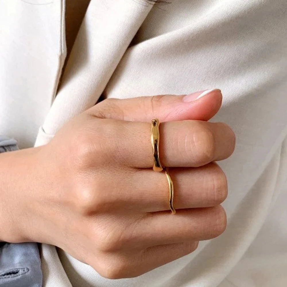 Gold Wave Ring