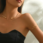 Modern Gold Collar Necklace