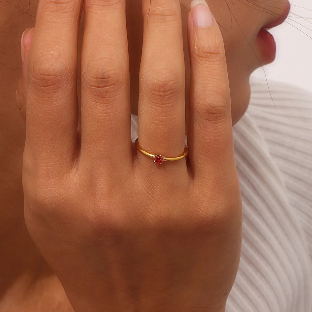 Zodiac Birthstone Ring