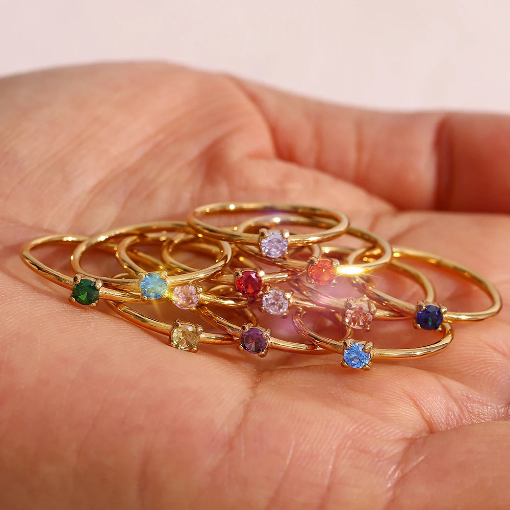 Zodiac Birthstone Ring