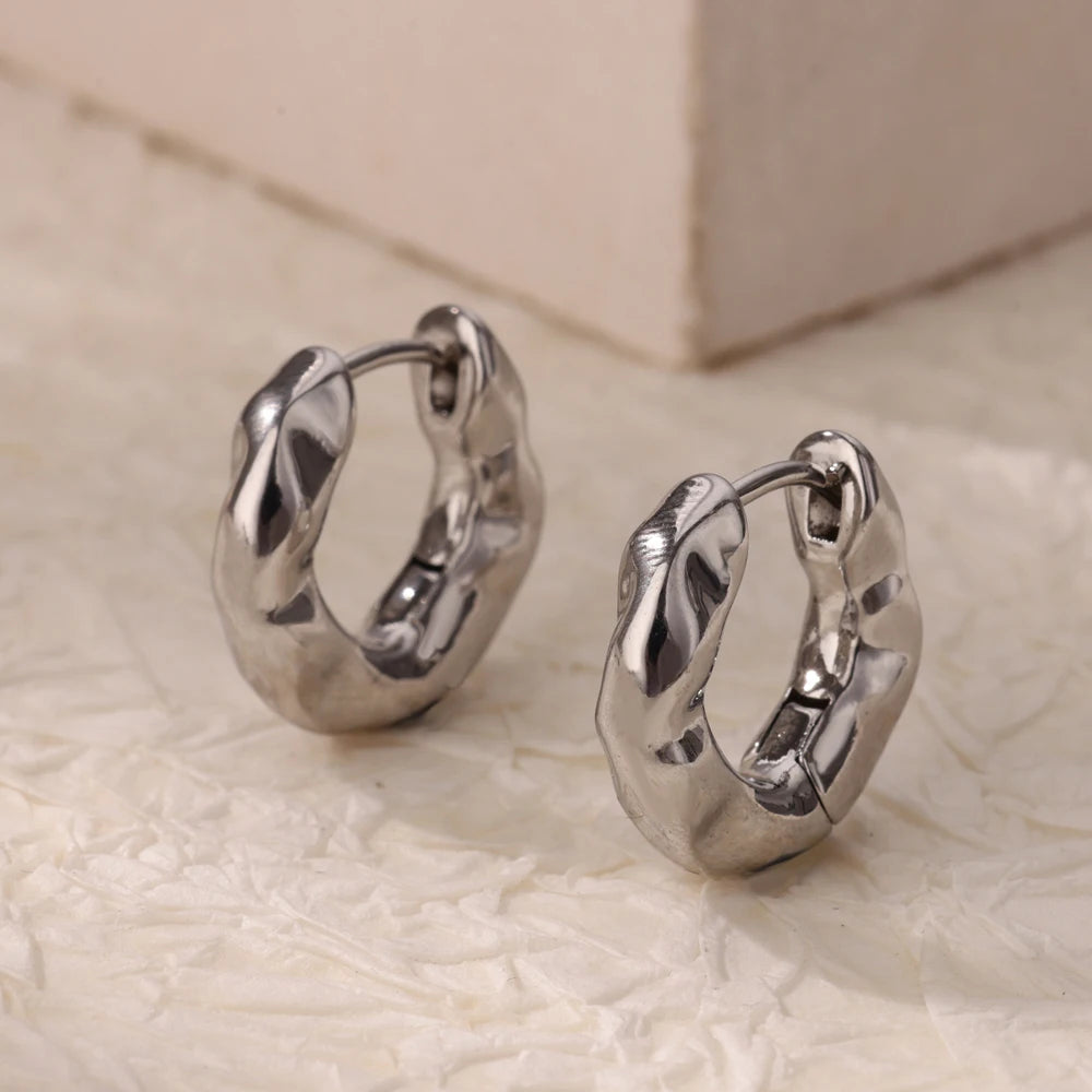 Gold Geometric Hoop Earrings
