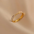 Zircon Shell Ring